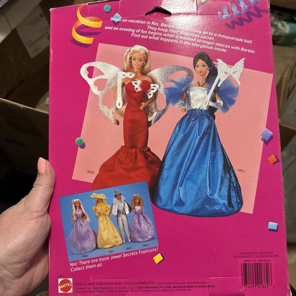 Vintage 1986 Barbie Jewel Secrets Whitney Fashion Storybook NIB Damaged Box - Picture 5 of 8